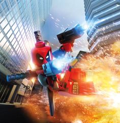 DEADPOOL SUPERHEROES lego movie MARVEL PLAYS time the present THE FILMS arcade