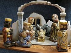 023 Fair Trade Weihnachtsschmuck Krippe aus Ton Handgemacht