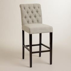 Have To It Morgana Beige Tufted Counter Stool 99 The Plush Tufted Back Of Our Attractive Beach Harper Barstool Creates Instant Drama Crafted Espresso Finished Hardwood With Velvety Microfiber