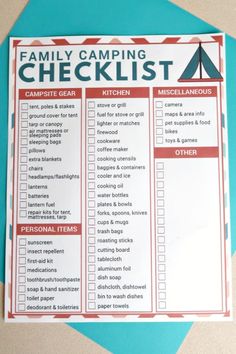 editable camping checklist for summer word document editable camping checklist