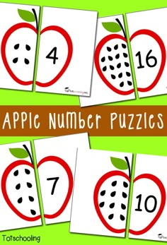 apple number puzzle Actividades de matemáticas
