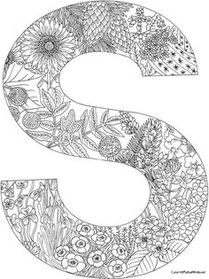 letter s with plants coloring page from english alphabet with plants category select from 28249 printable crafts of cartoons nature animals