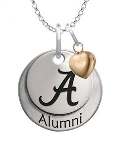 College Jewelry Alabama Crimson Tide Charm 3//4 Antique Finish Sterling Silver Logo