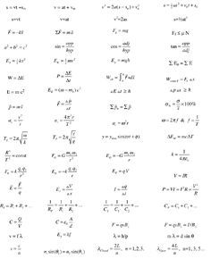 physics formula sheet physics 231c 232c formula sheets physics physics 101 formula sheet