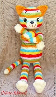 Котейка-обнимашка / Вязаная игрушка. Handmade.