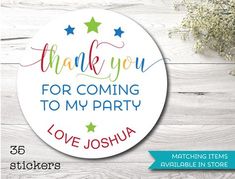 25 thank you for coming to my party tags custom party favor tags