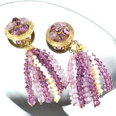 Vintage Paper Art Clip-on Earrings OOAK Rare
