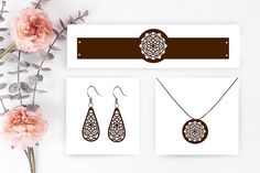 Earrings (Graphic) by Scmdesign · Creative Fabrica Jewelry For Her, Simple Jewelry, Cute Jewelry, Boho Jewelry, Jewelry Design, Jewelry Making, Jewlery, Grabar Metal, Earring Crafts