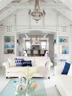 90 Best Editor S Picks Beach Home Interiors Images Cottages Beach Living Room Lacefield Designs Casablanca Midnight Ikat Pillow Better Homes And Gardens For The Attic