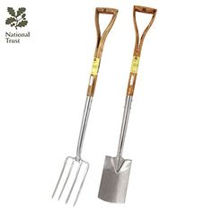 Charles Bentley National Trust Gardening Wooden Handled Hand Fork /& Glove Set