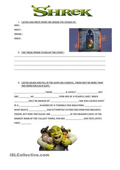 Irony Worksheet (Teaching with the movie Shrek) | Irony in literature
