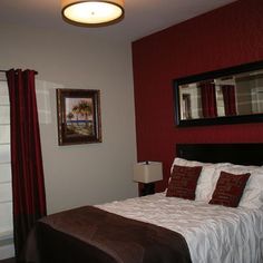 The 29 Best Red Feature Wall Images On Pinterest Room Bedrooms Red Accent Wall Bedroom Walls Colors