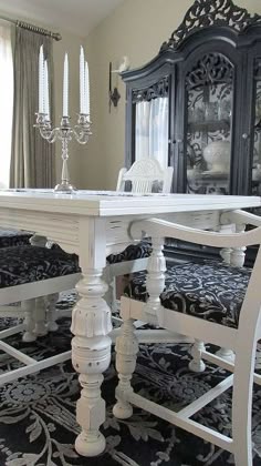 Dining Table Makeover with Paint and Moulding - by Orphans with ... Dining Table Makeover with Paint and Moulding - by Orphans with ...