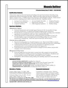 sample functional resume for administrative assistant