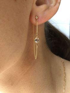 Color Lane Earrings Contemporary Gold Tone Dangle /& Drop With Black Glass Beads For Women//Girls