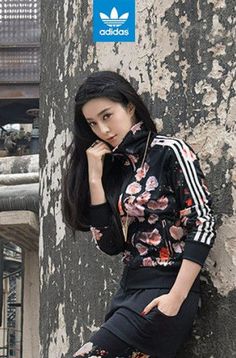 adidas flower print jacket