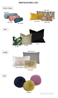throw pillow sizes google search sewing pinterest pillows