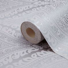 Holden Décor ROSALEA Fleur Motif Floral Papier Peint Vinyle Texturé Métallique