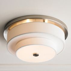 Semi-Flush Mount Stem-Hung with Adjustable Height Chrome Finish 18 3-Light Modern Drum Chandelier /& Round Frosted Acrylic Diffuser