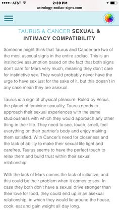 Are Taurus And Cancer Compatible Sexually Are Taurus And Cancer Compatible Sexually