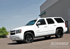 Pin By Elc On Matte And Blacked Out Pinterest Cars Dream White Tahoe With Black Mkw M105 Rims