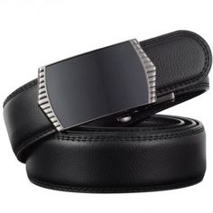 jaguar men/'s black leather belt dress belt auto lock buckle men/'s black belt bn