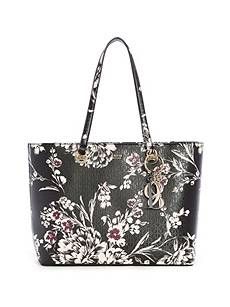 Guess Women S Blue Floral Delaney Medium Classic Tote 10 H X 15