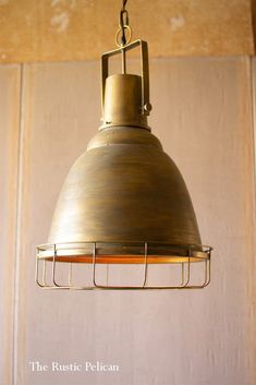 pendant lighting farmhouse antique brass kalalou therusticpelican rustic chandelier cage lamps modishstore industrial fixtures