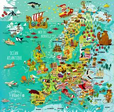 map of europe on behance