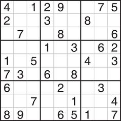 easy sudoku printable