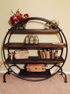 Our Ultra Stylish Round Bookcase Is B With Our Ultra Stylish Round Bookcase Is B With Sophistication Thanks To Its Metal Frame And Intriguing Contoured Shape Worldmark