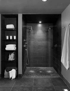 10 Gorgeous Bathrooms With Black Tile Bathroom Design Pinterest More Information Black And White Bathroom