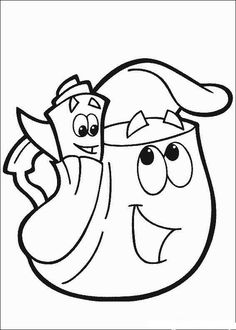 Backpack And Map From Dora The Explorer Color Page Print Your Coloring Pages Free