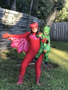 Homemade Gekko Costume From Pj Masks Owlette Costume