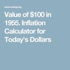 inflation calculator dollars