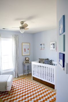 21 Best Light Blue Nursery Images Bedrooms Navy And Light Blue Nursery With A Touch Of Bright Color The Baby Room Is Already Painted Add It Would Be