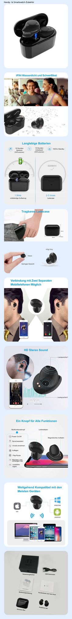 4 Stk Bluetooth In-Ohr-Kopfhörer Silikon Kopfhörer Geräusch Isolierung Polster