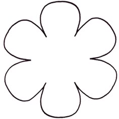 free printable flower templates to fold and cut into easy 6 petal paper flower cut out template