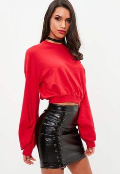 Simili Cuir Bustier Mini Jupe Femme PVC super Taille Haute Vinyle Fête Filles près du corps
