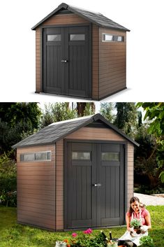 Garden Storage Shed Patio Cabin Room Heavy Duty 4x8 6x8 10x8ft Foundation Metal