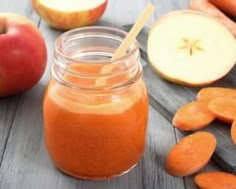 Smoothie détox pomme-carotte : http://www.fourchette-et-bikini.fr/recettes/recettes-minceur/smoothie-detox-pomme-carotte.html Mango Smoothie, Vegetable Smoothies, Fruit Fruit, Carrot Apple Juice