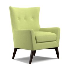 angelo home barton green bamboo twill armless wingback chair the