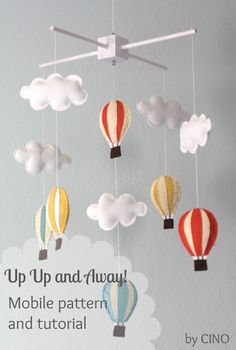 58 Best Baby Mobiles Images On Pinterest In 2018 Even Explains How To Make The Wooden Hanger From Craftiness Is Not Optional Up And Away Mobile Tutorial Pattern