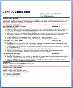 industrial engineering resume samples