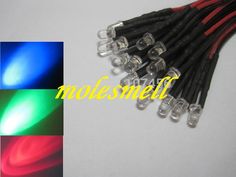 500pcs 5mm Water Clear 2Pin Red Blue Light Double Alternate Flashing LED Diodes