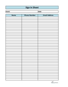 11 best sign up sheets images on pinterest parent volunteer form
