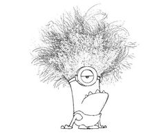 One Eyed Evil Minion Despicable Me 2 Coloring Page Minions Pages Disney Free Online