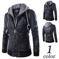 New Mens Genuine Lambskin Leather Slim Fit Biker Motorcycle Jacket for Men P008