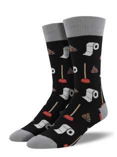 Function Wolves Howling At The Moon Socks Funny Novelty pizza food mountain