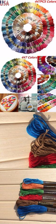 Lot 300 Mixed Colors Cross Stitch Cotton Embroidery Thread Floss Sewing Patches